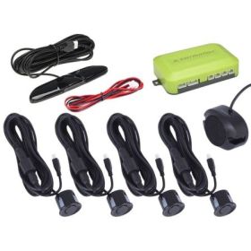 Aide au stationnement avec haut-parleur et affichage LED, 4 capteurs noirs détachables