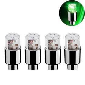 Bouchons de valve Lumineux LED Vert 4 pièces