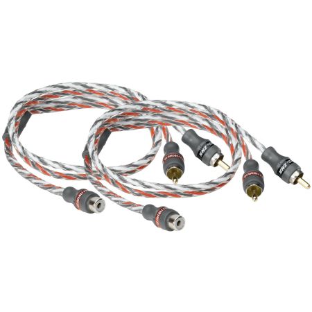 2 câbles RCA "Y" 100% pure cuivre désoxygèné Hypertwist® avec RCA coudés. Longueur 50cm MTX Audio StreetWires ZNXY1F